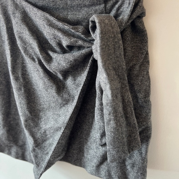 Wilfred Charcoal Mini Wrap Tie Skirt 6 - Picture 5 of 11